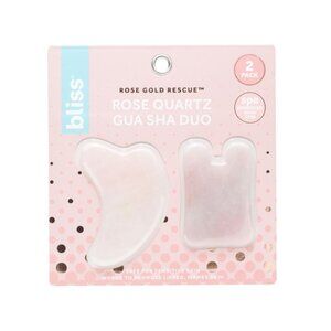 BLISS Pink 2pk Rose Quartz Gua Sha Stones